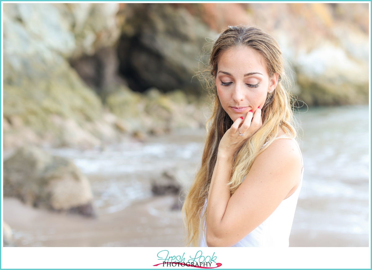 bride on the beach