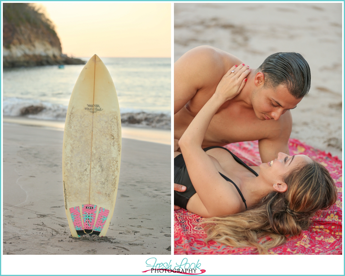 intimate beach engagement shoot