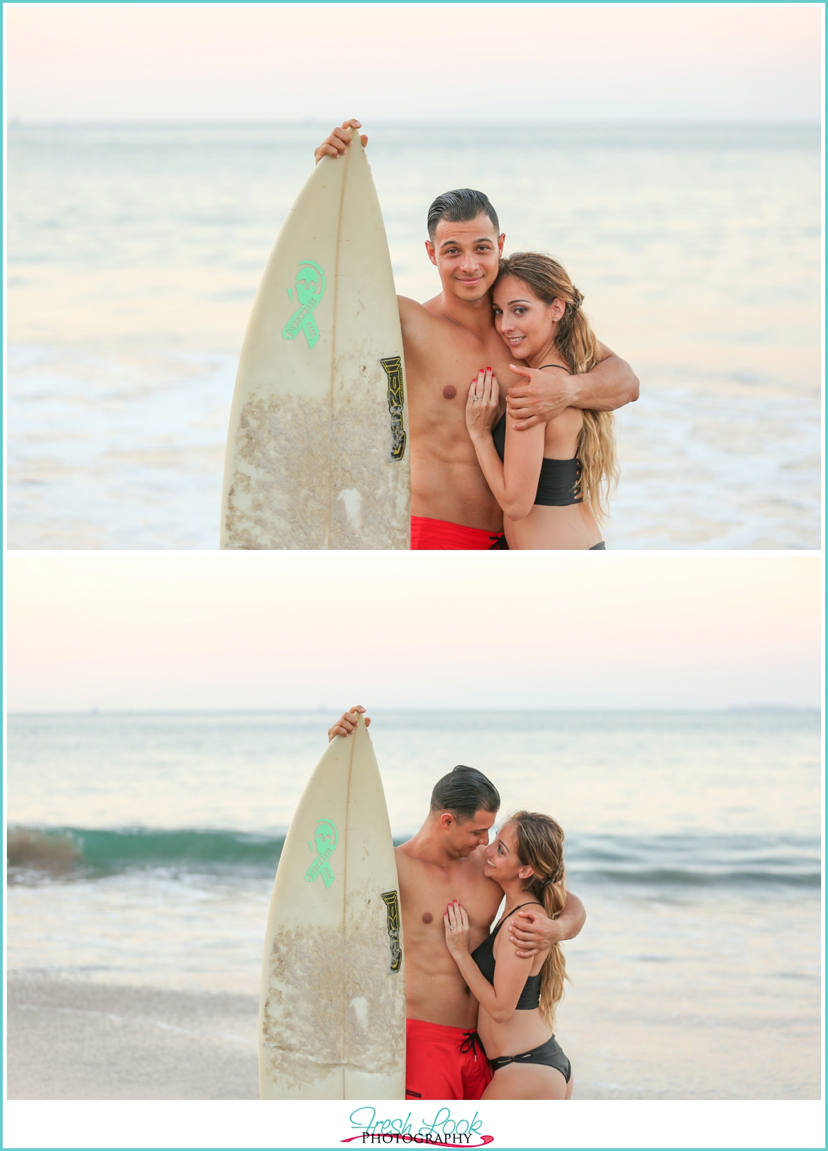 surf session engagement shoot