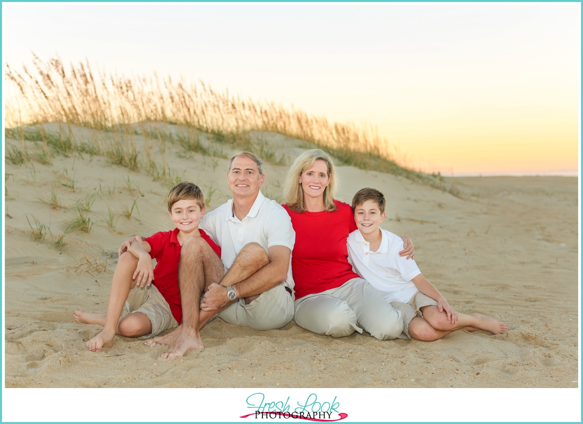 family photos by the dunes