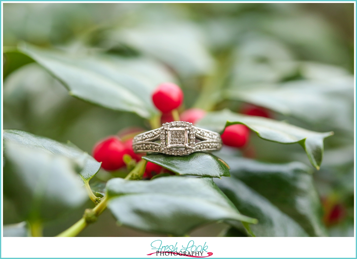 close up engagement ring photo