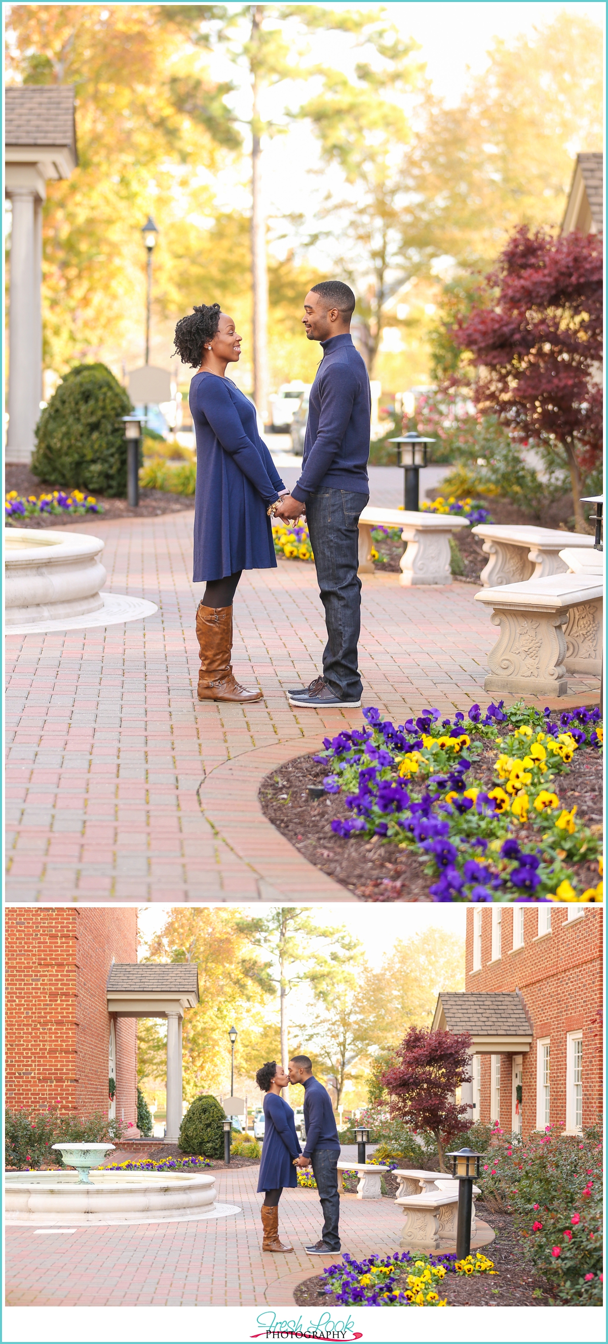 romantic spring engagement shoot