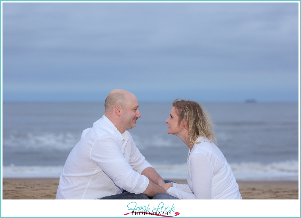 intimate couples beach session