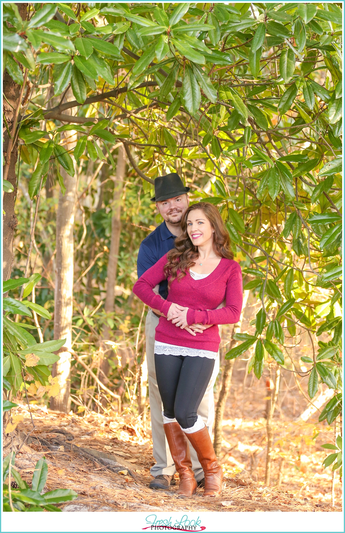 woodsy engagement session