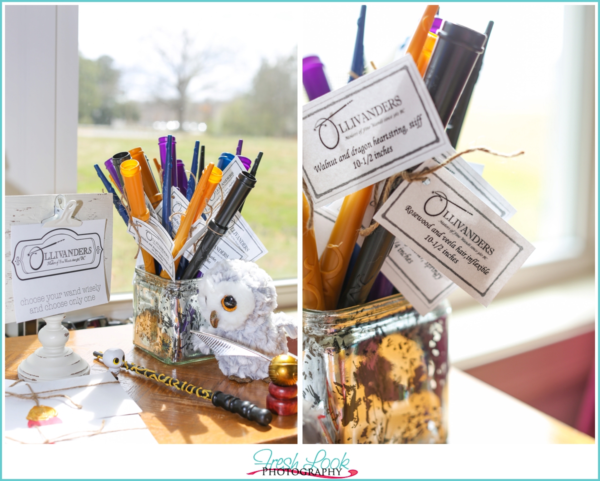 Ollivanders Wands birthday favors