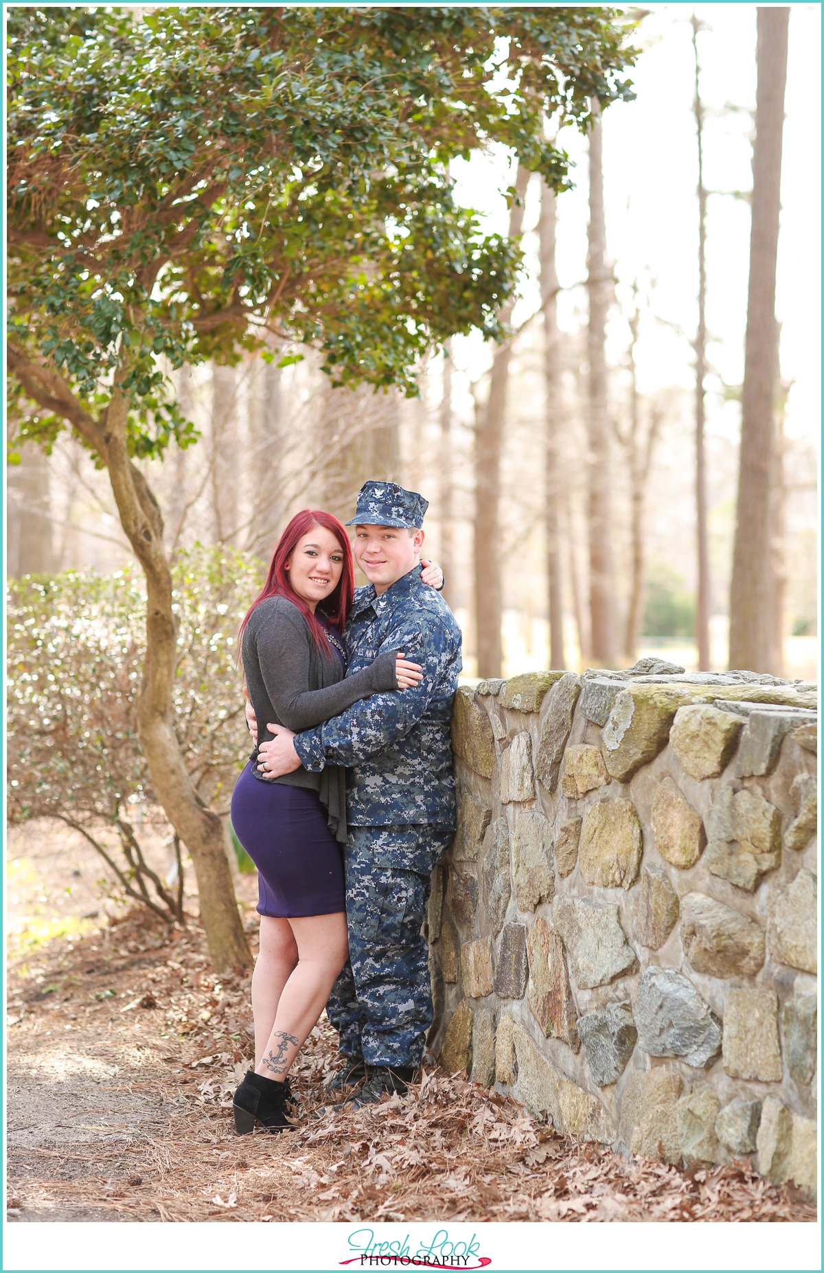 military couple in love