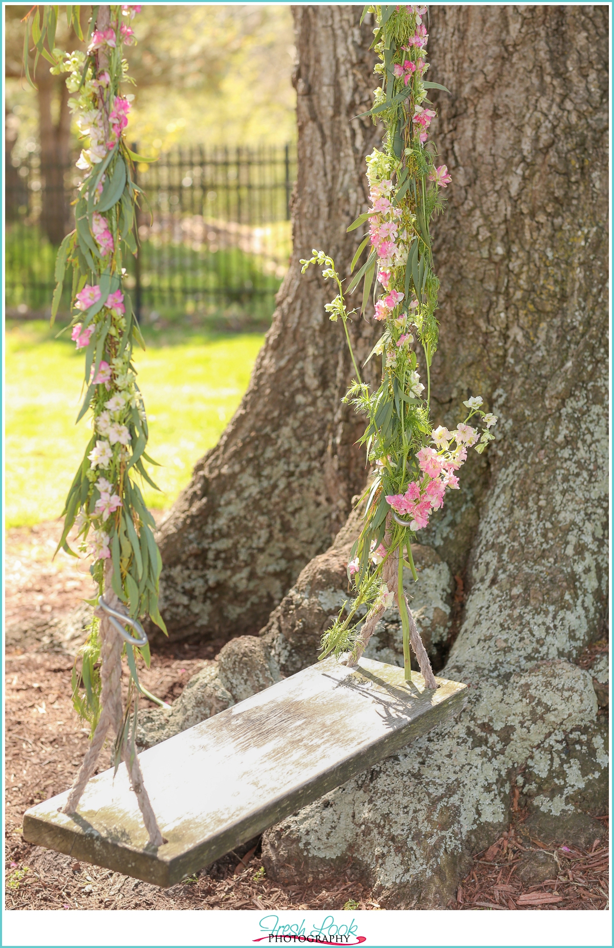 romantic flower swing