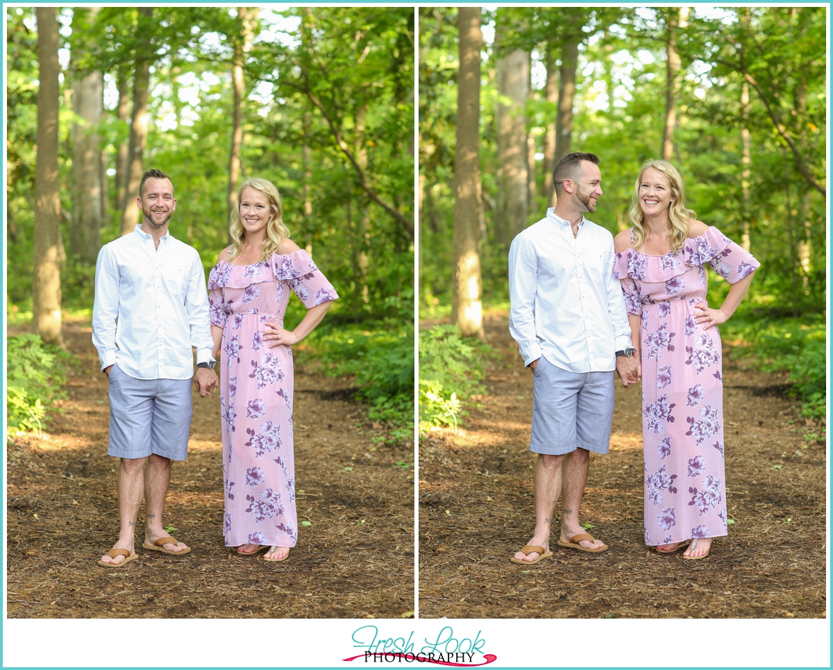 romantic spring engagement session