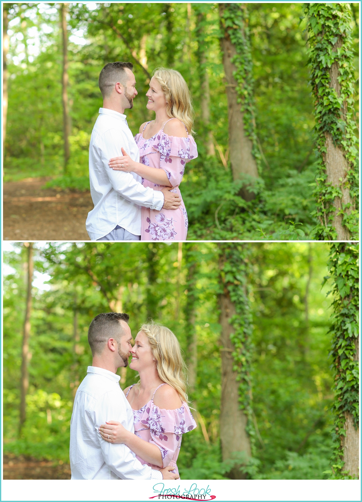 woodsy engagement photos