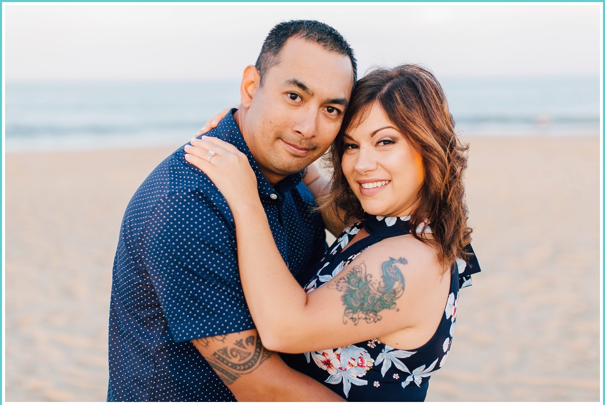 beachy engagement shoot