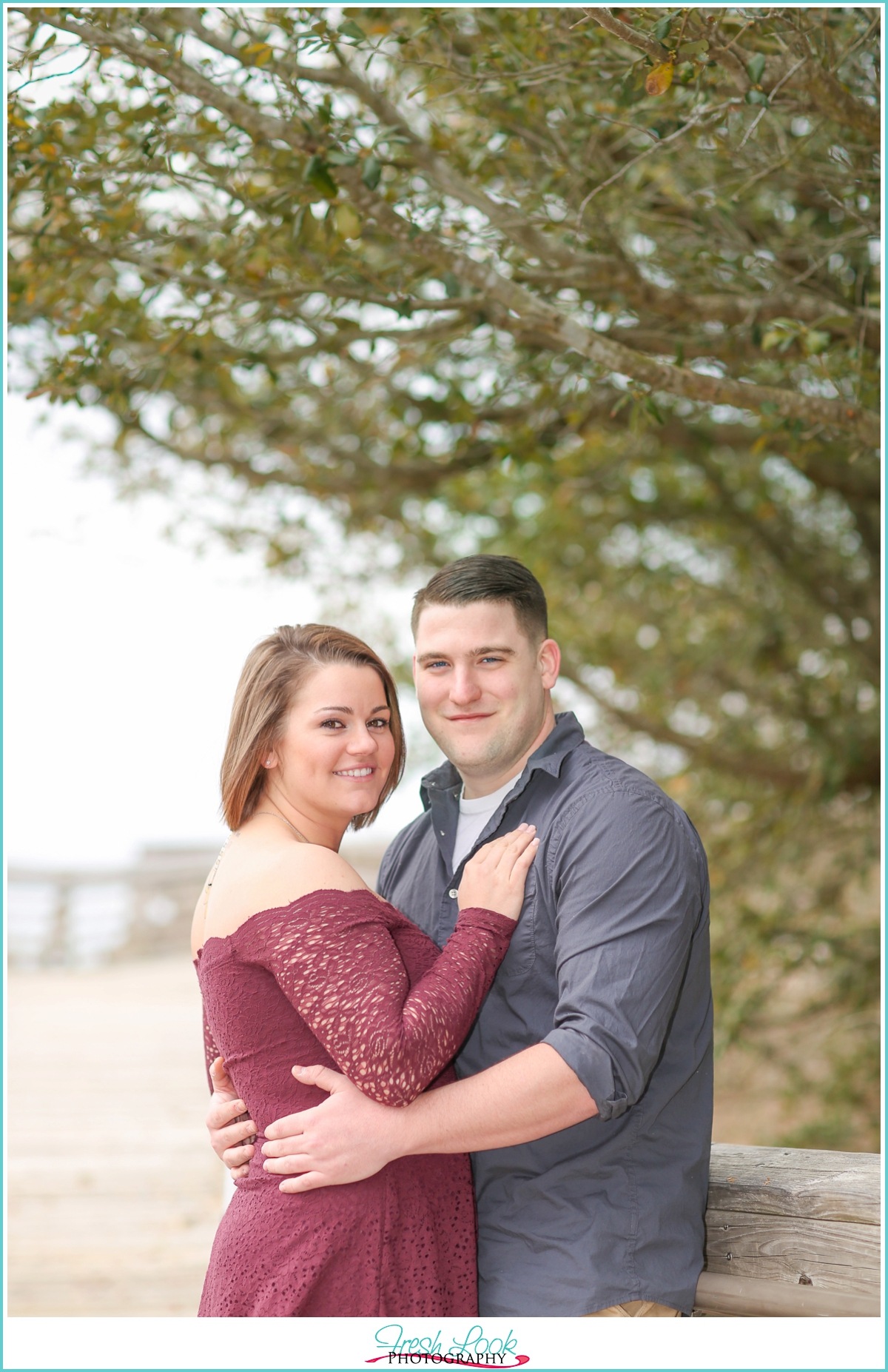 engagement photos on the boardwalk