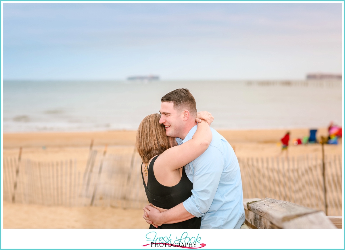 romantic beach engagement session