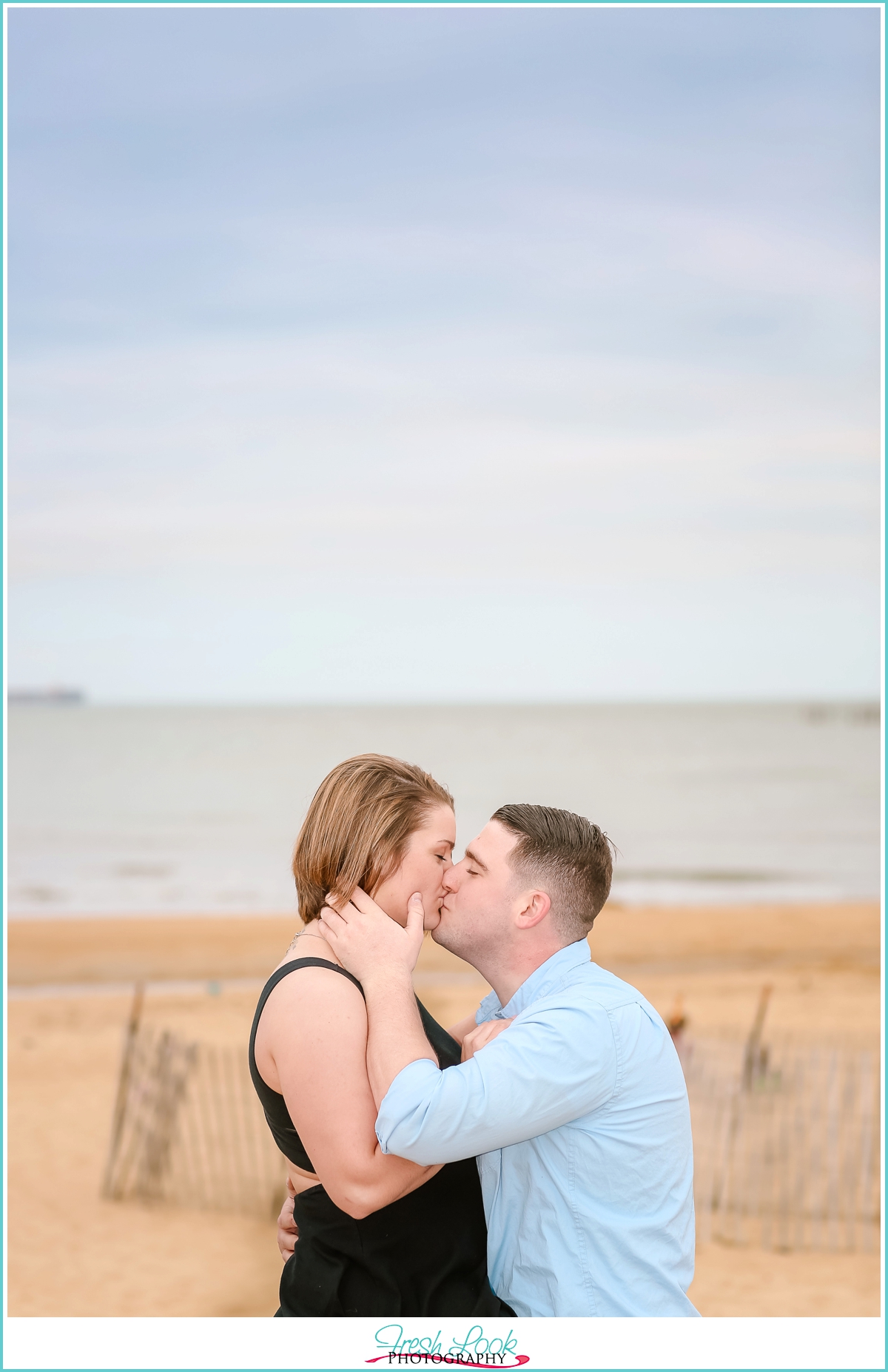 intimate beach engagement session