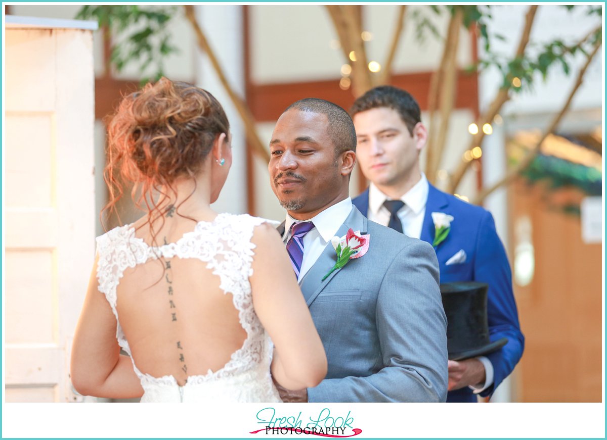 groom during the wedding