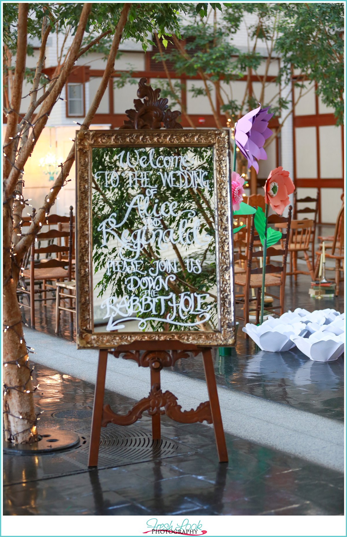 wedding mirror calligraphy