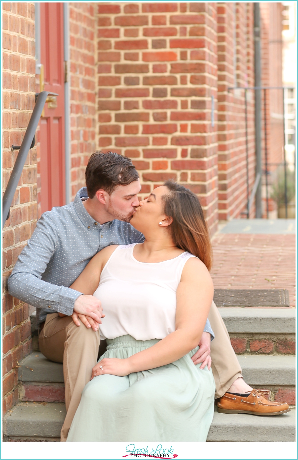 romantic spring engagement shoot