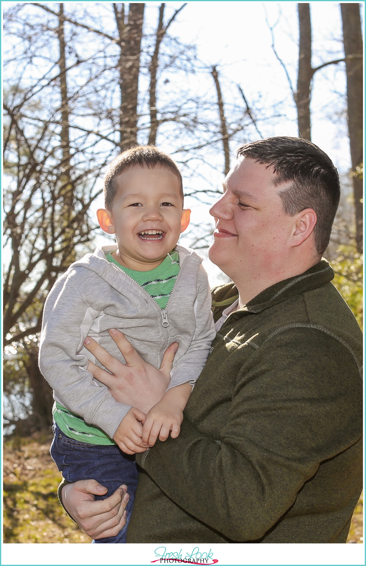 little boy laughing