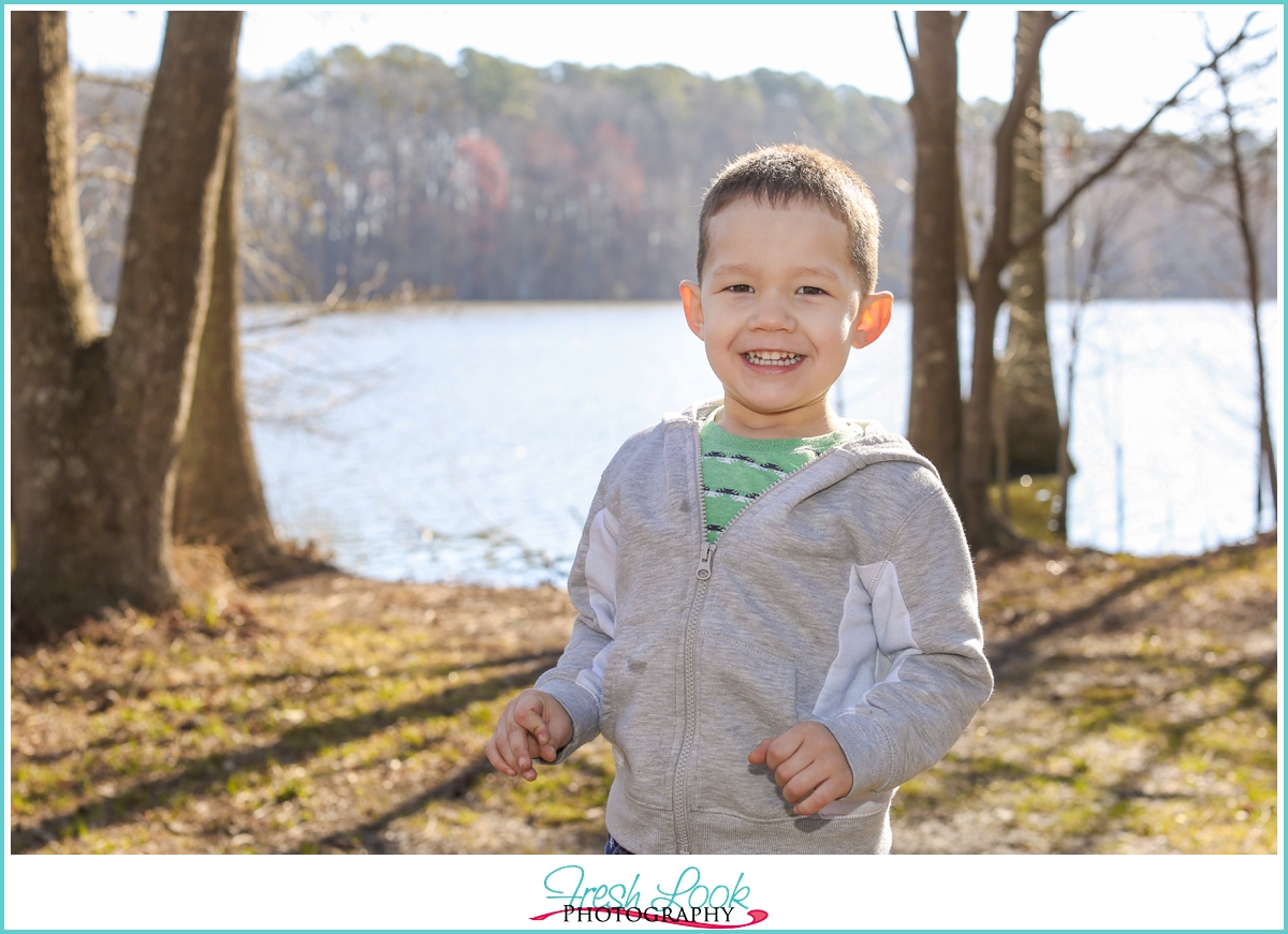 laughing little boy photo shoot