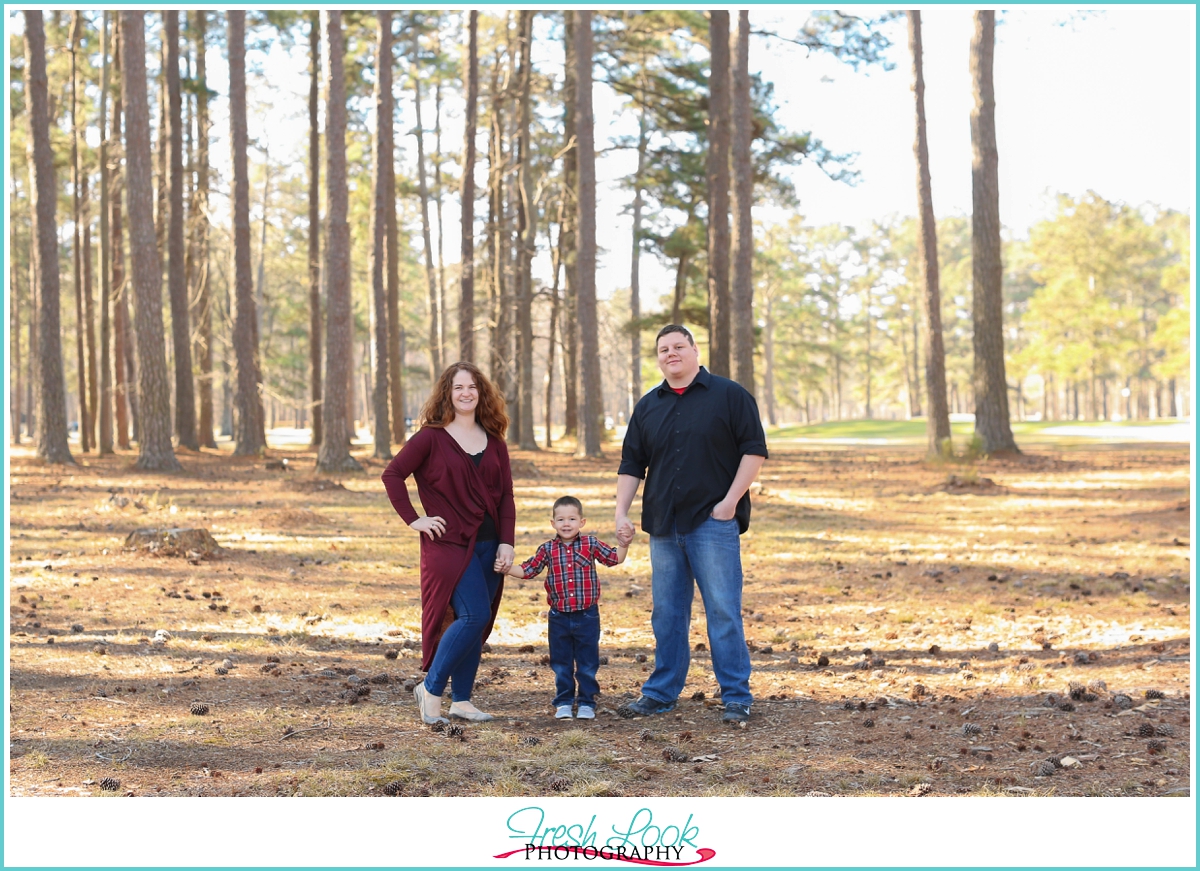 winter family photo shoot