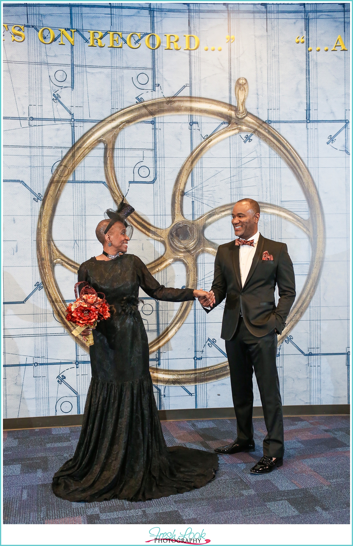 gothic bride and groom photos