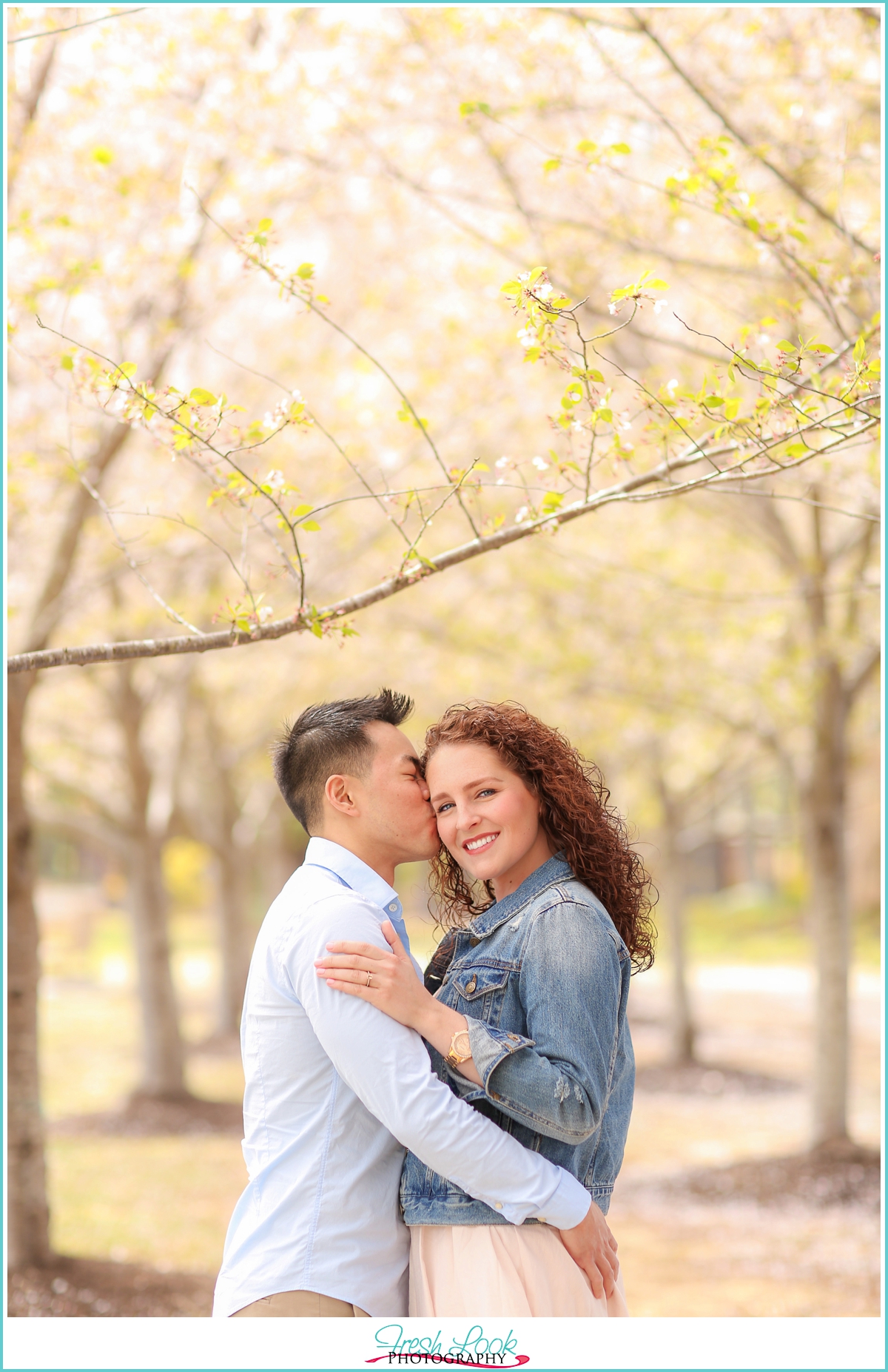 Cherry blossom engagement session