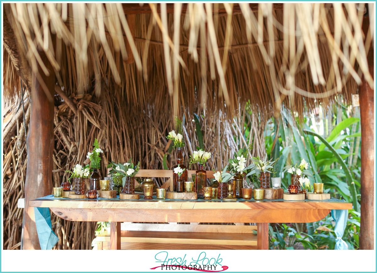tropical wedding reception inspiration