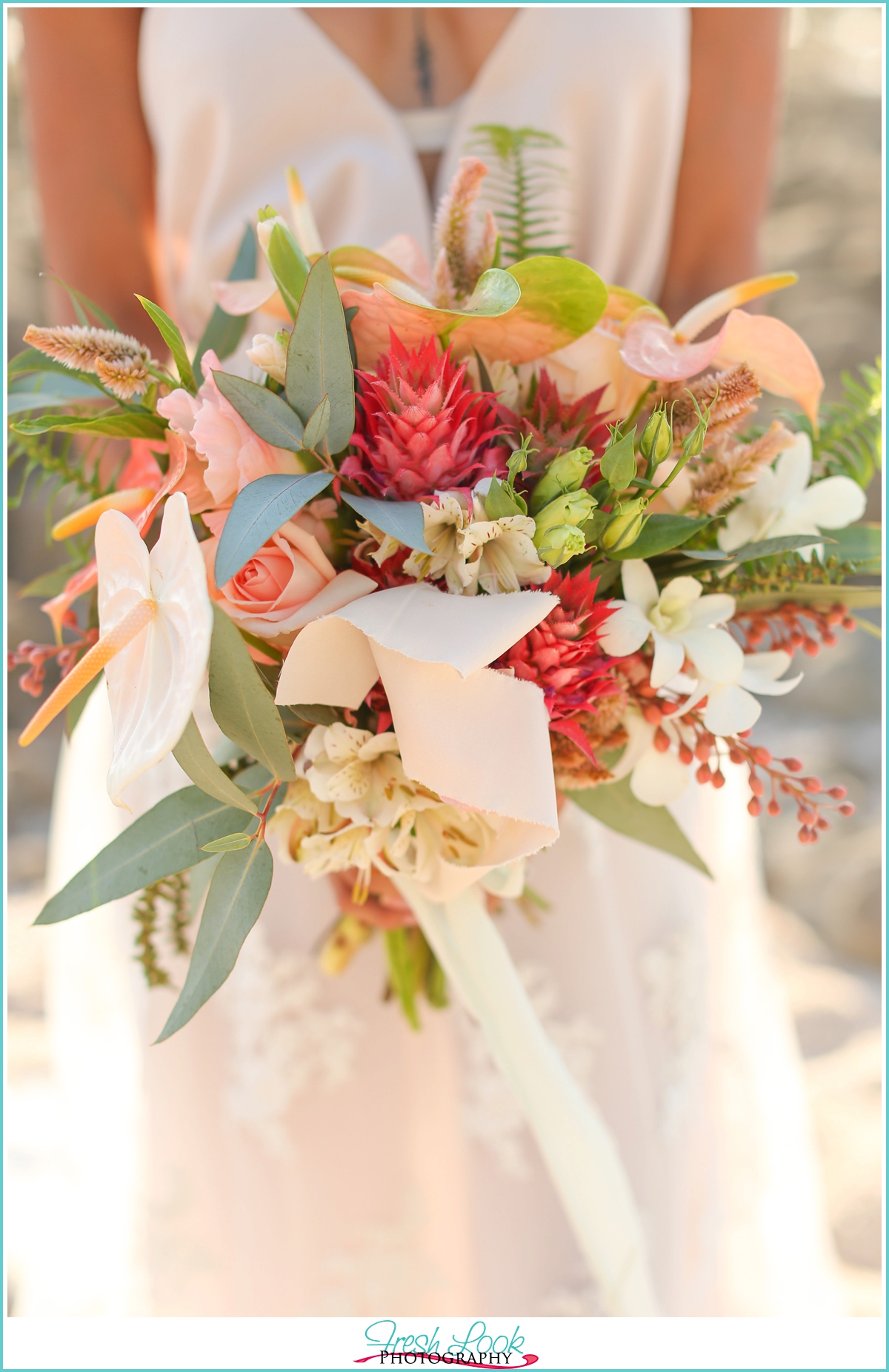 Tamarindo tropical bridal bouquet