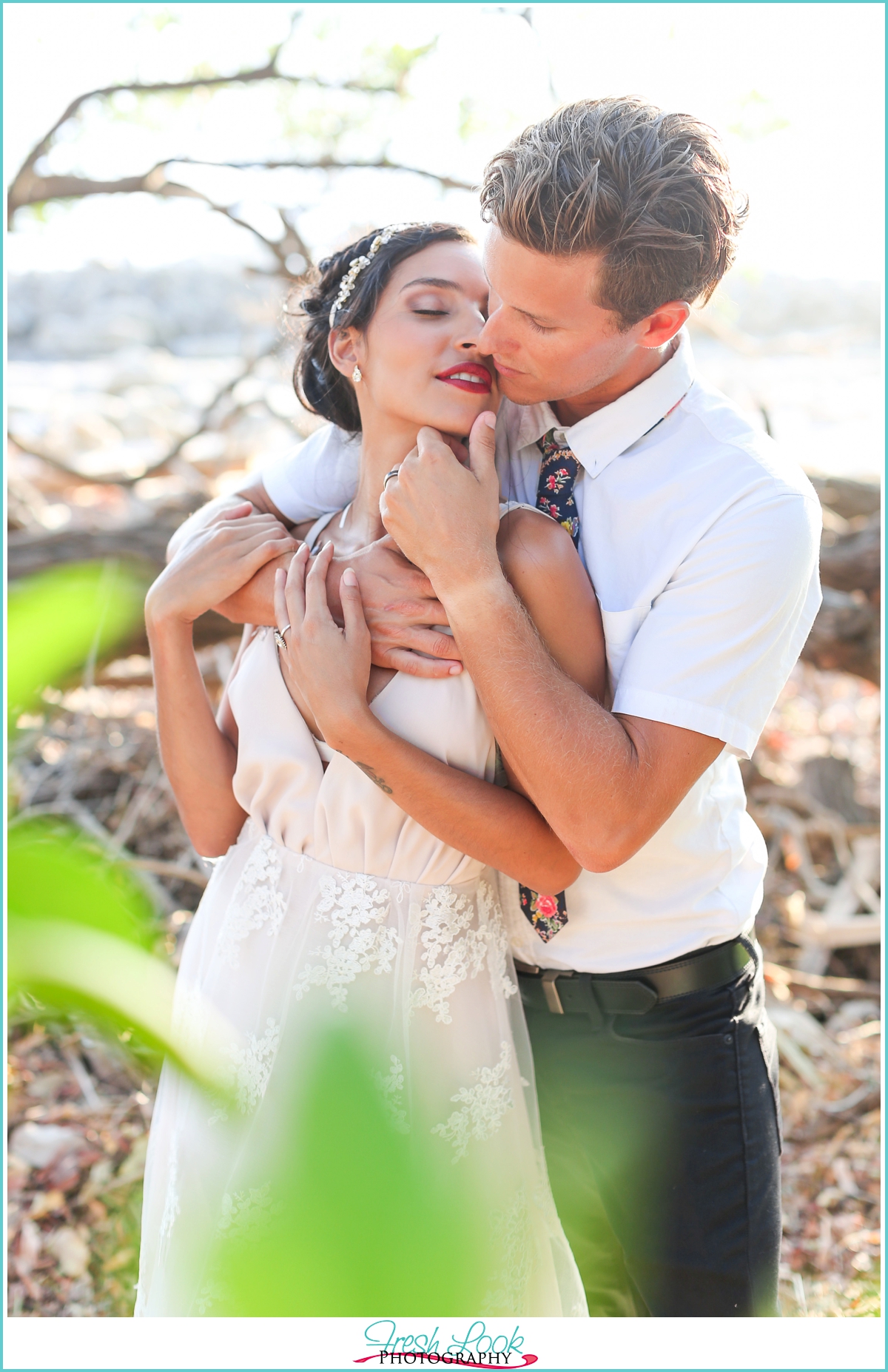 intimate bride and groom portraits