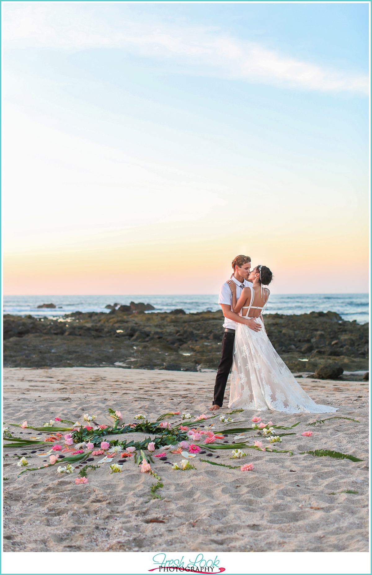 Costa Rica sunset wedding