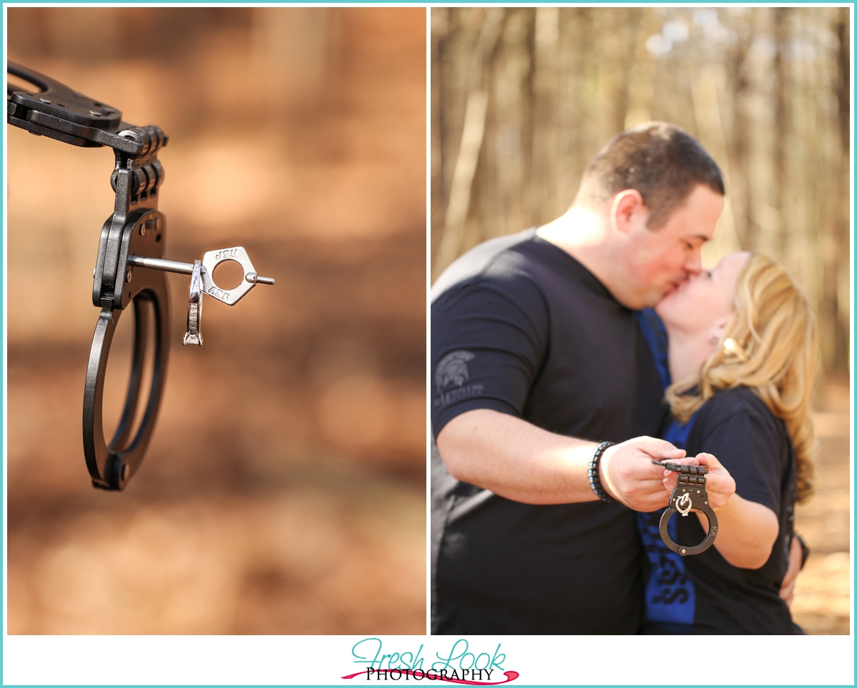 police themed engagement session