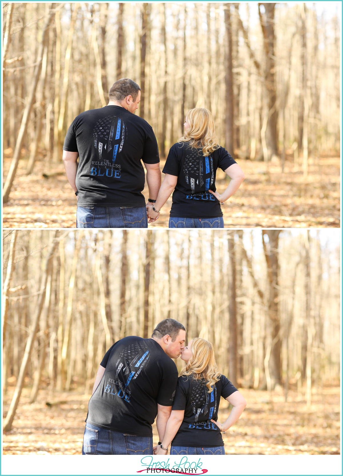 thin blue line engagement session