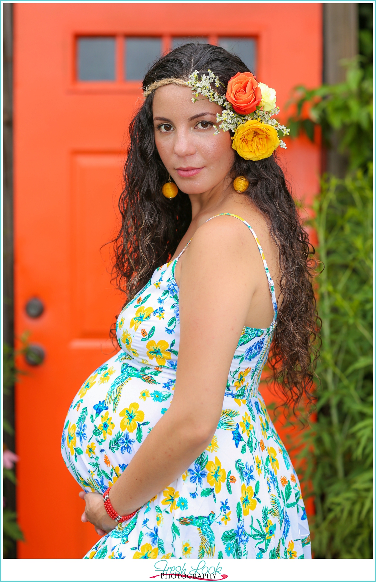 Bohemian goddess maternity photos