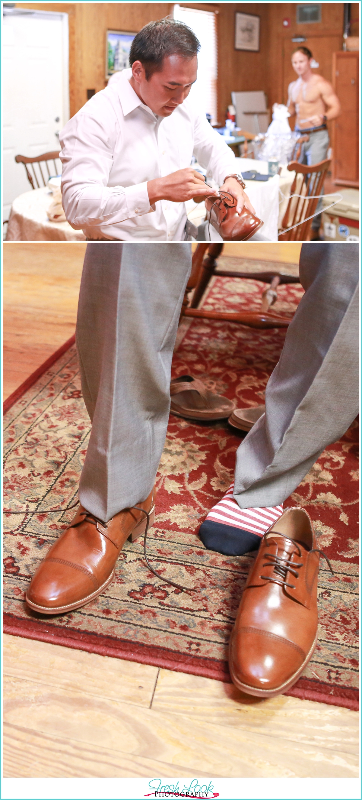 groom getting ready for the wedding