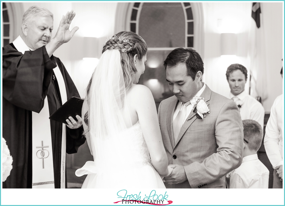 wedding prayer black and white