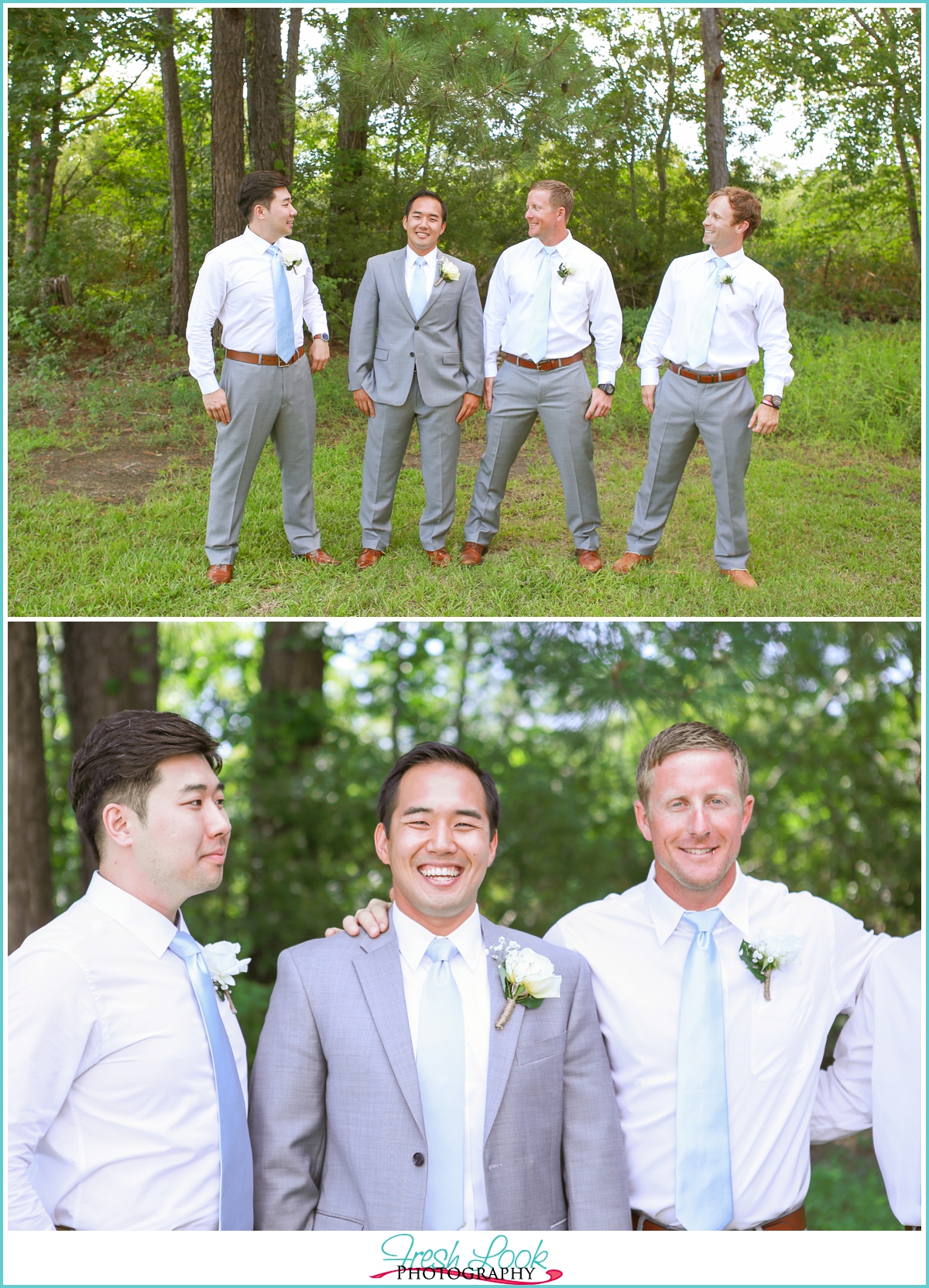 handsome groomsmen on wedding day