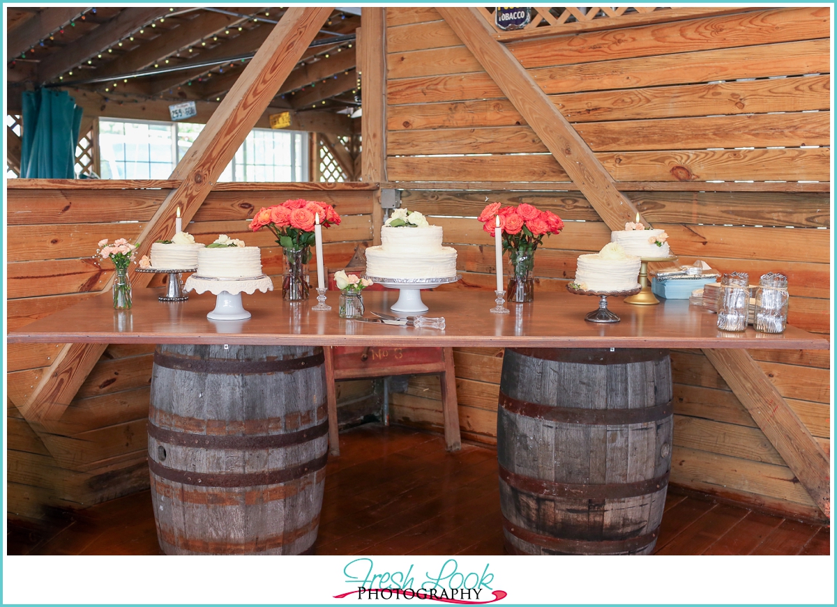 country rustic cake table