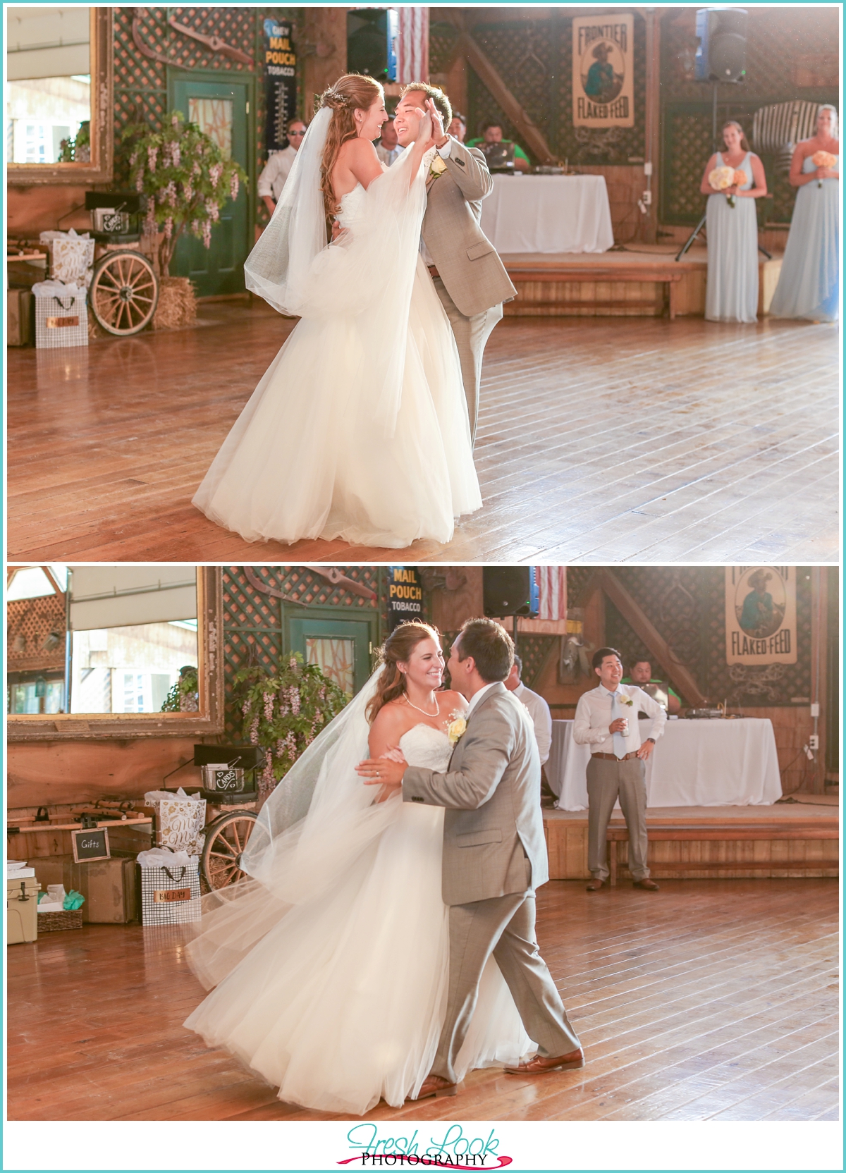 bride and groom first dance