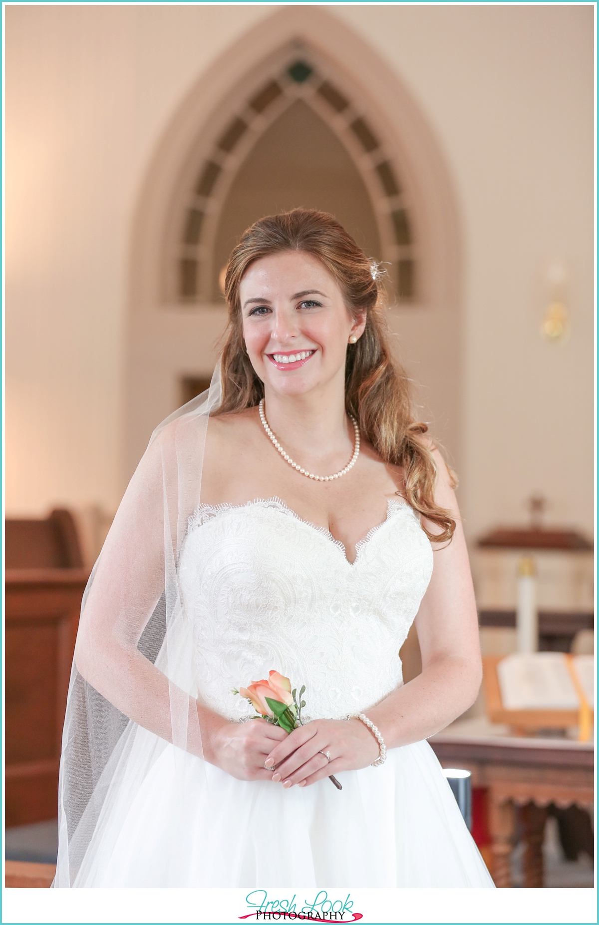 church bridal portraits