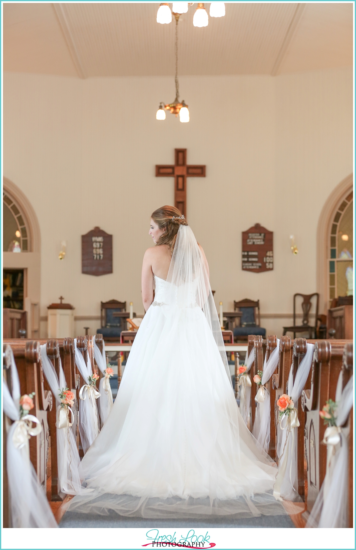 church bridal portraits