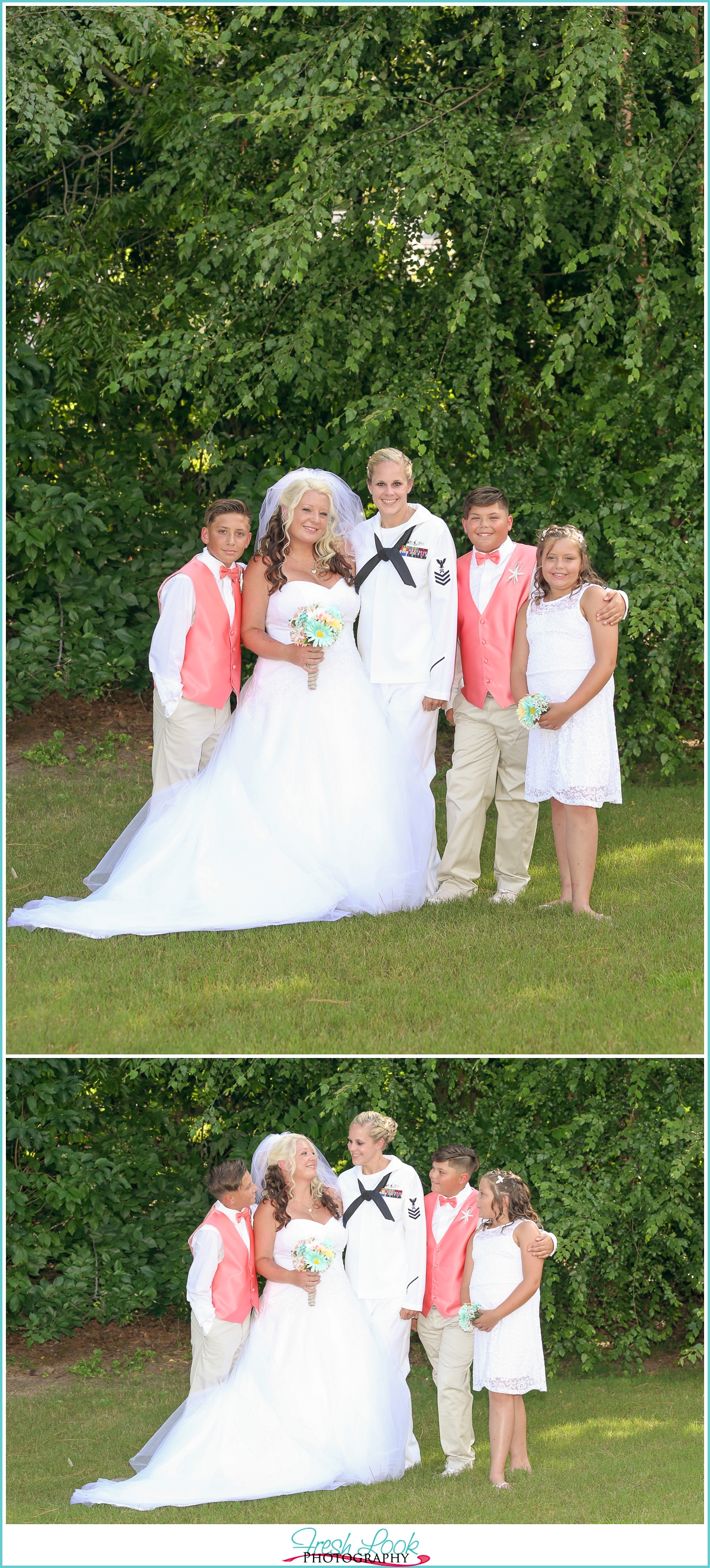 family wedding photos