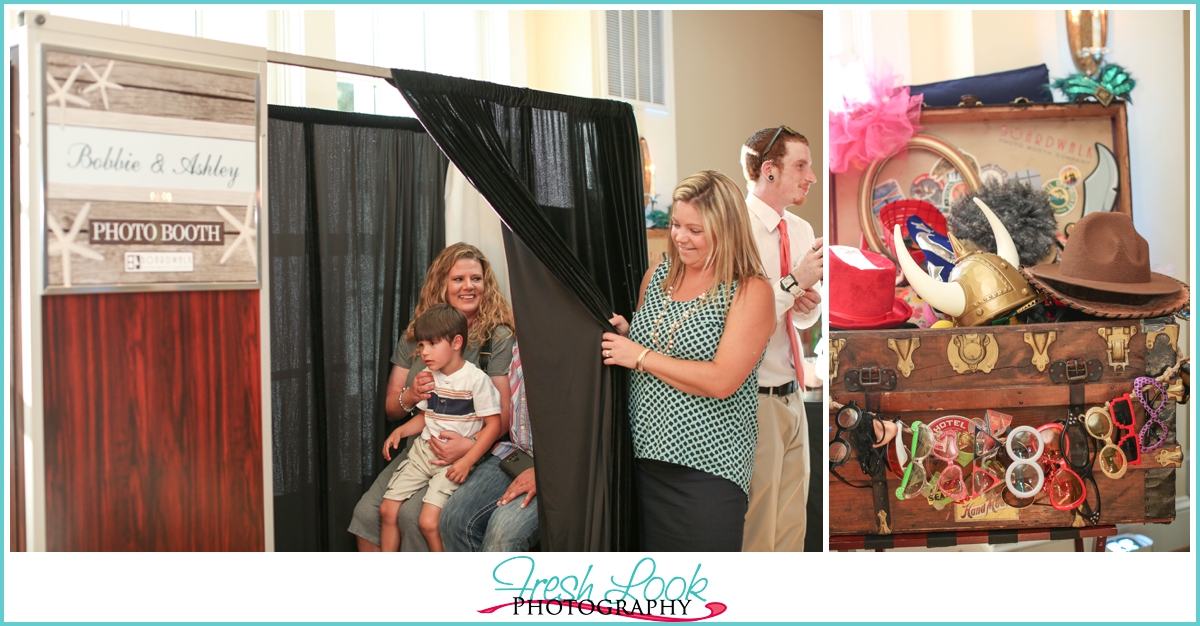 wedding reception photo booth