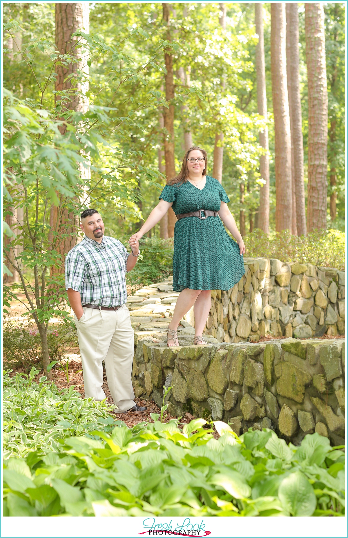 stone wall engagement shoot ideas