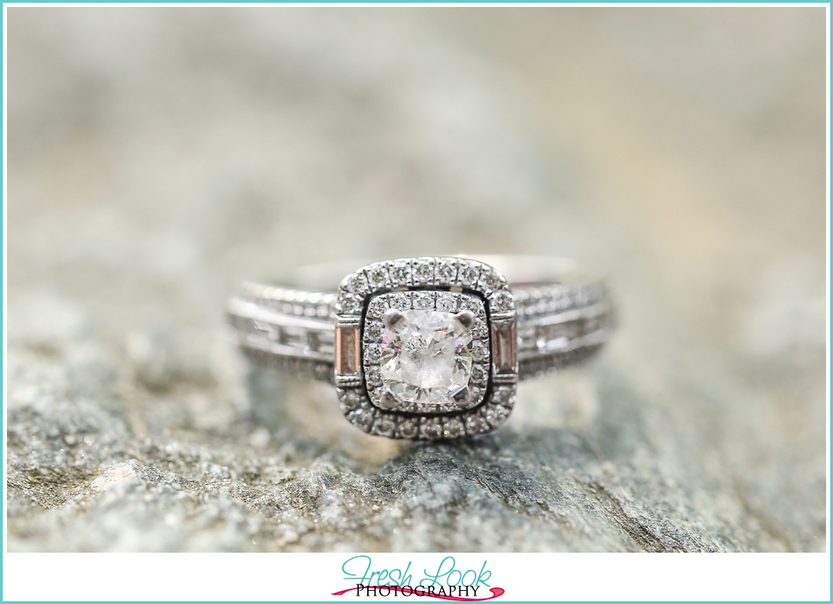 vintage princess cut engagement ring