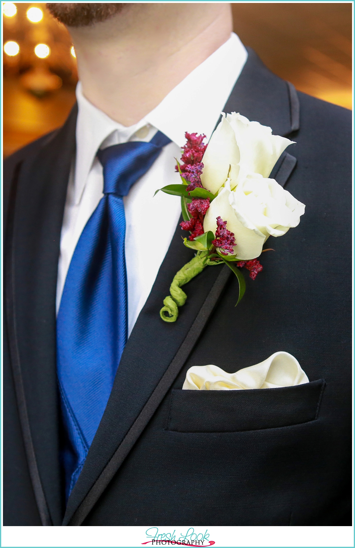 rose groom boutonniere 