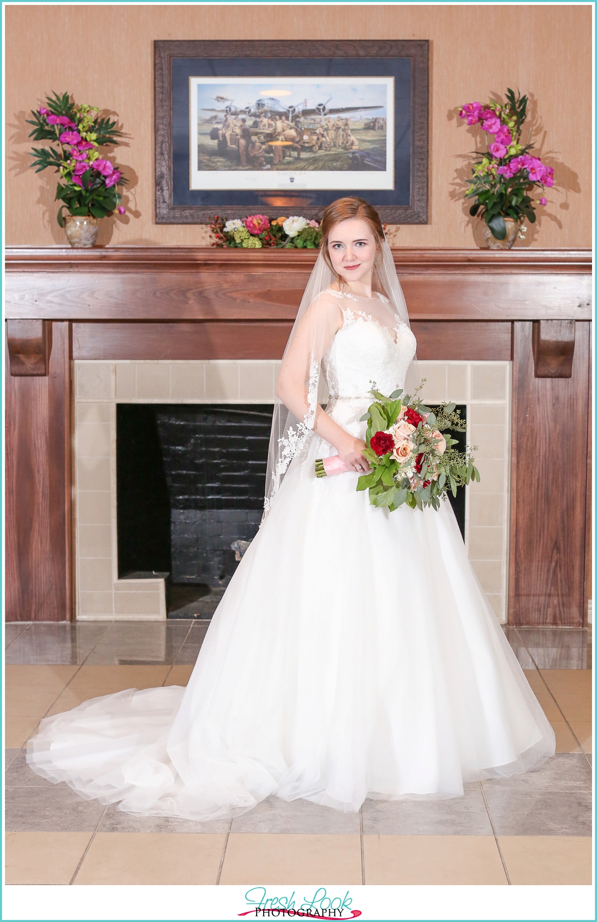 elegant bride wearing Maggie Sottera