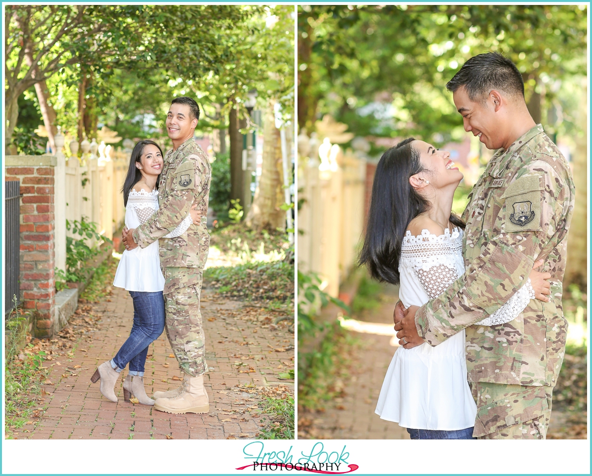 military couples photo shoot