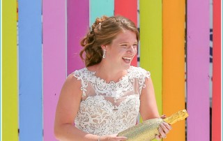 colorful fun bridal session