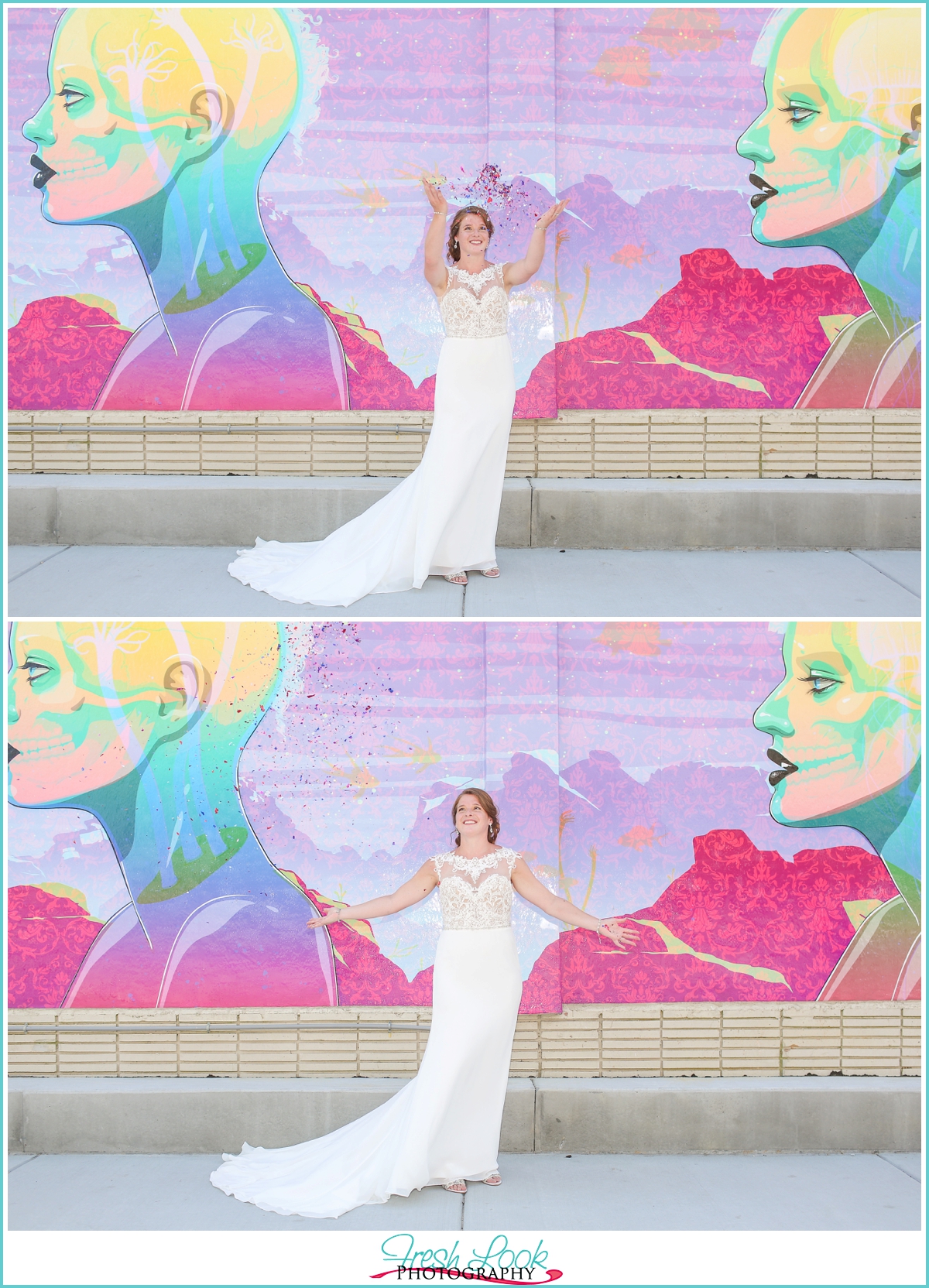 confetti bridal session