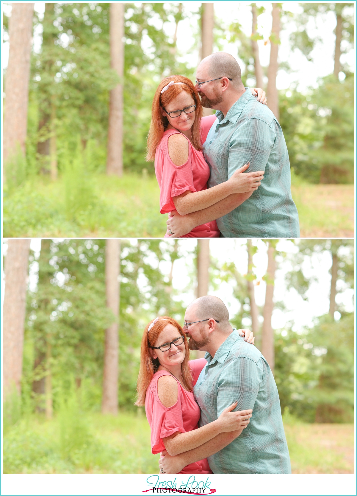 romantic park engagement session