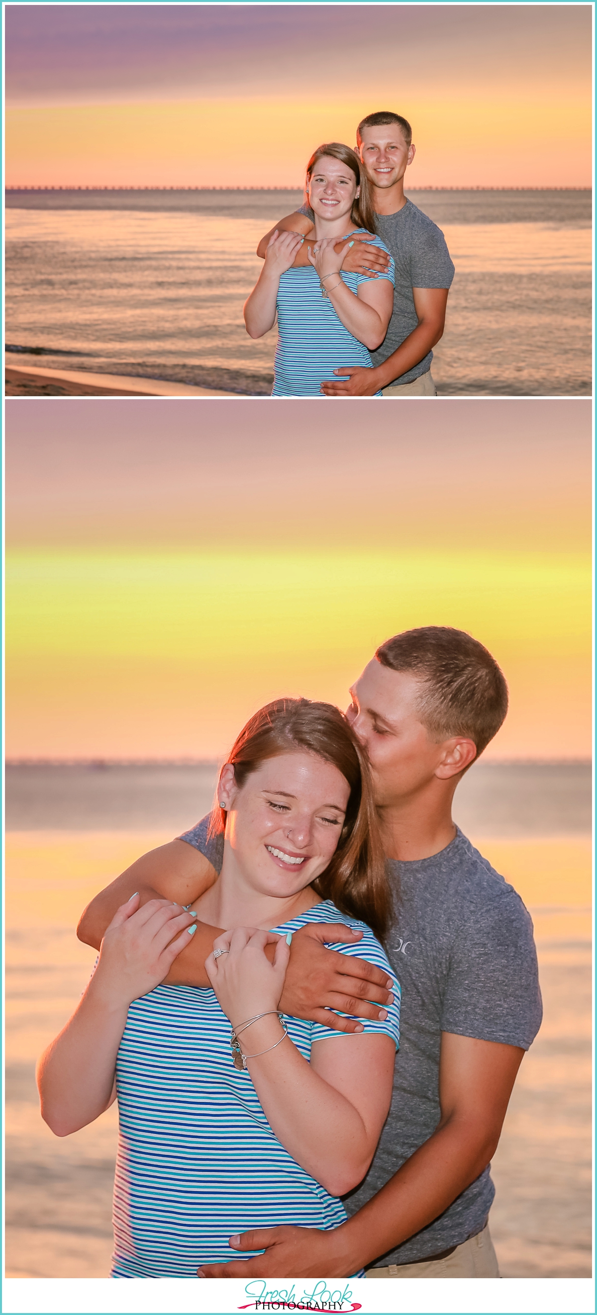 golden sunset engagement shoot